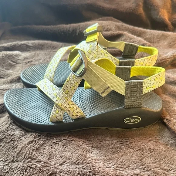 Chaco Z/1 Sandals with Yellow and Gray Straps - Picture 3 of 10
